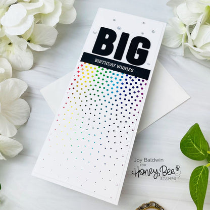 Ombre Dots - A2 Hot Foil and Letter Press Plate - Honey Bee Stamps