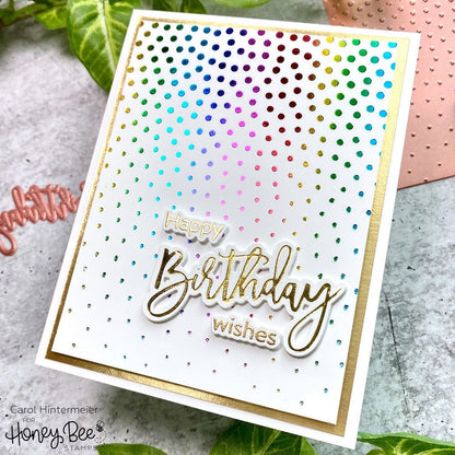 Ombre Dots - A2 Hot Foil and Letter Press Plate - Honey Bee Stamps