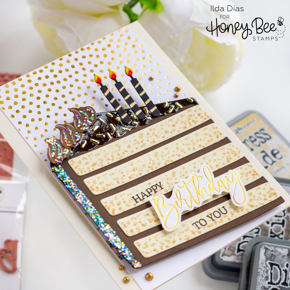 Ombre Dots - A2 Hot Foil and Letter Press Plate - Honey Bee Stamps