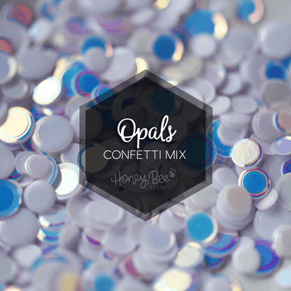 Opals - White Iridescent Confetti Mix - Honey Bee Stamps
