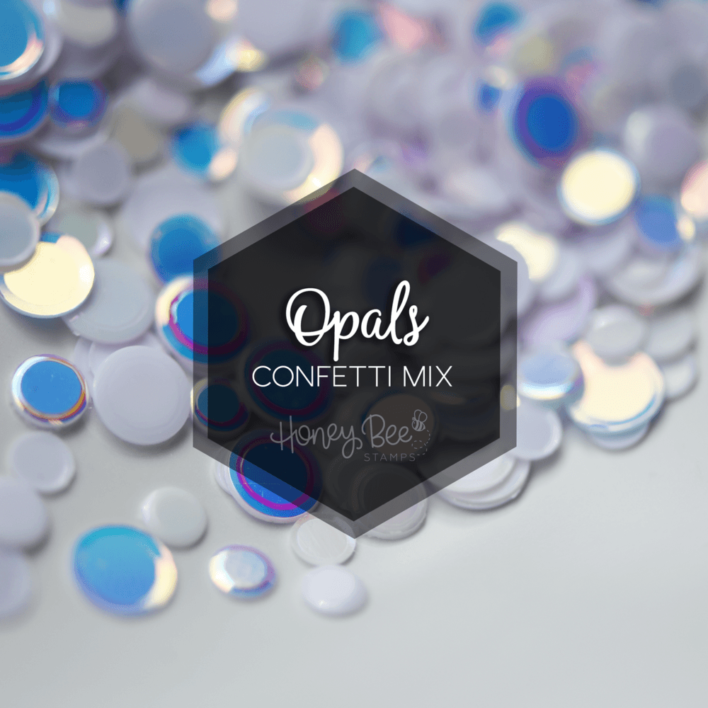 Opals - White Iridescent Confetti Mix - Honey Bee Stamps