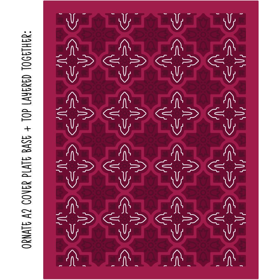 Ornate A2 Cover Plate Base - Honey Cuts - Stand - Alone Dies - Honey Bee Stamps