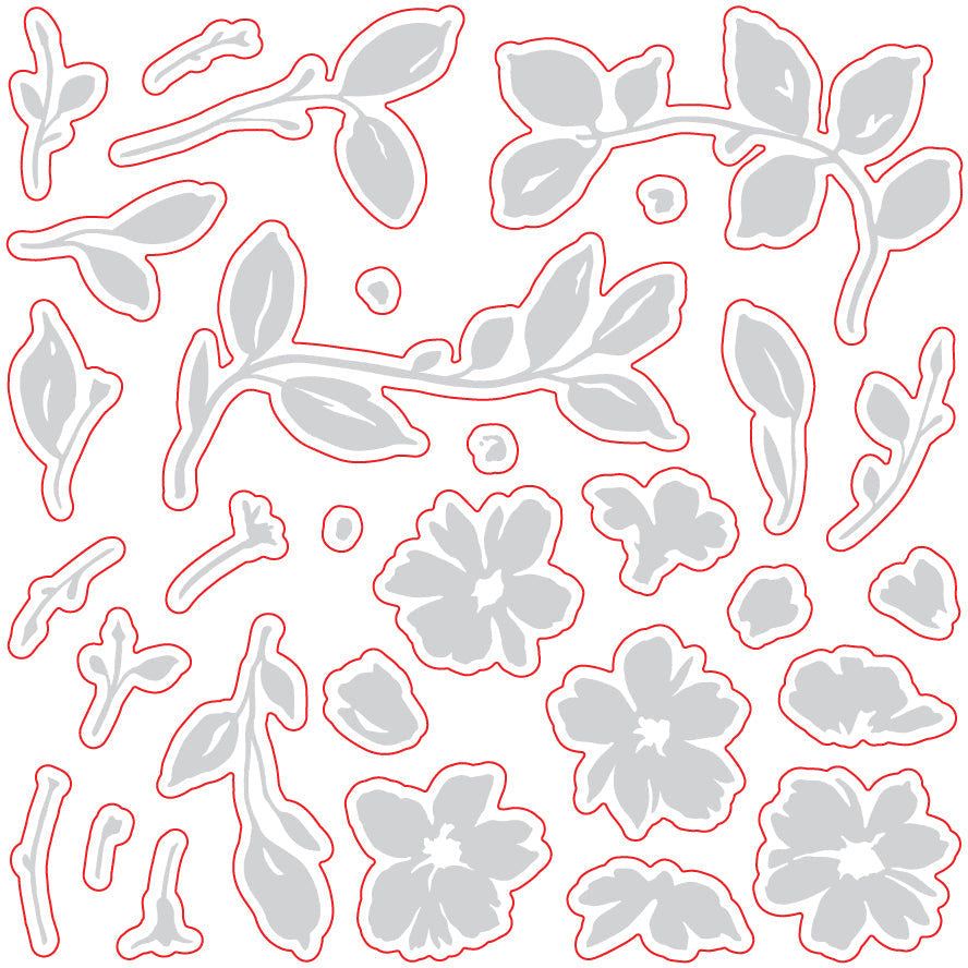 Painted Blooms - Honey Cuts - Coordinating Dies - Retiring - Honey Bee Stamps