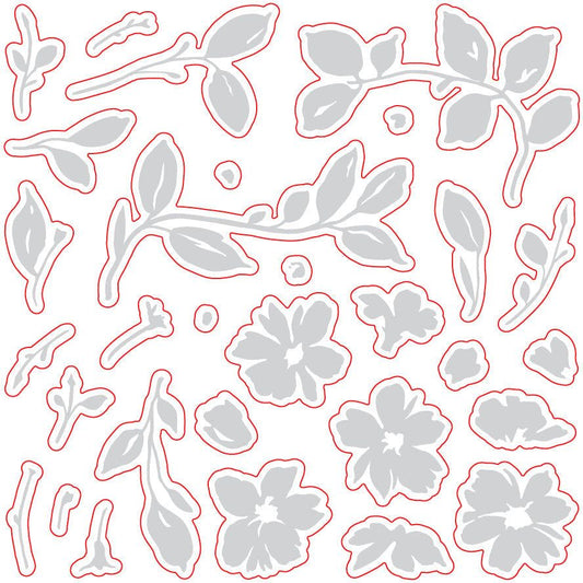 Painted Blooms - Honey Cuts - Coordinating Dies - Retiring - Honey Bee Stamps