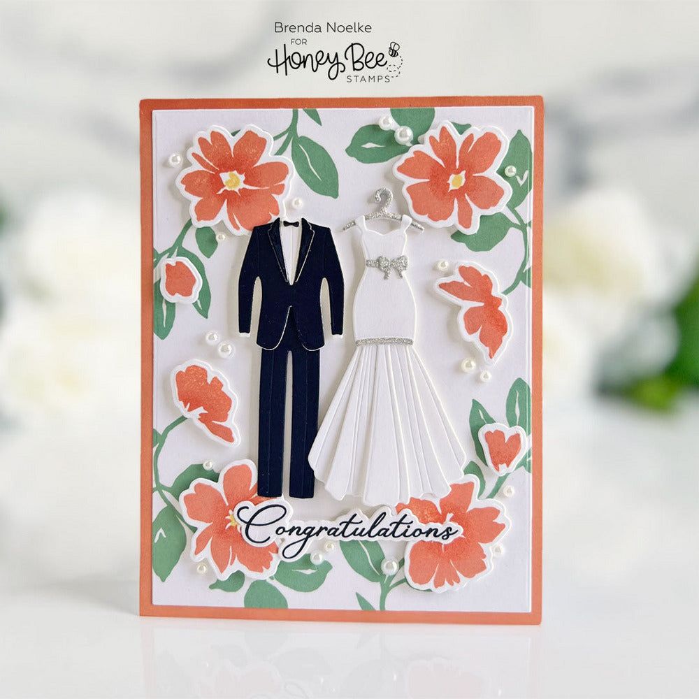 Painted Blooms - Honey Cuts - Coordinating Dies - Retiring - Honey Bee Stamps