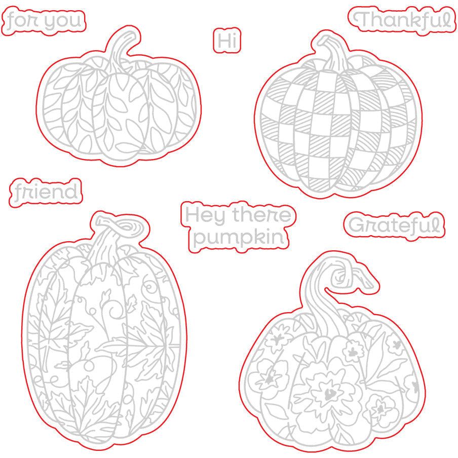 Painted Pumpkins - Honey Cuts - Coordinating Dies - Honey Bee Stamps