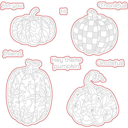 Painted Pumpkins - Honey Cuts - Coordinating Dies - Honey Bee Stamps