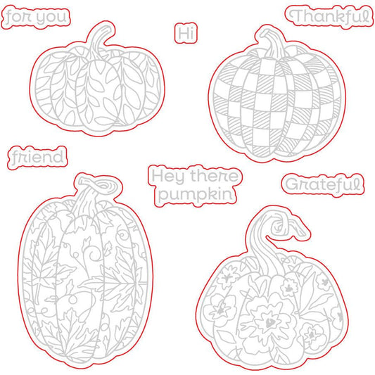 Painted Pumpkins - Honey Cuts - Coordinating Dies - Honey Bee Stamps