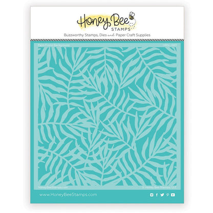 Palm Frond - 6"x6" Background Stencil - Retiring - Honey Bee Stamps