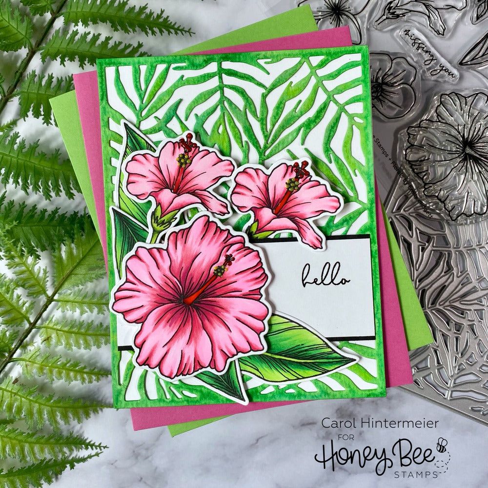 Palm Frond Cover Plate - Honey Cuts - Stand - Alone Dies - Retiring - Honey Bee Stamps