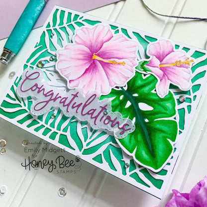 Palm Frond Cover Plate - Honey Cuts - Stand - Alone Dies - Retiring - Honey Bee Stamps