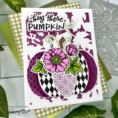 Patchwork Pumpkin - Honey Cuts - Coordinating Dies - Honey Bee Stamps