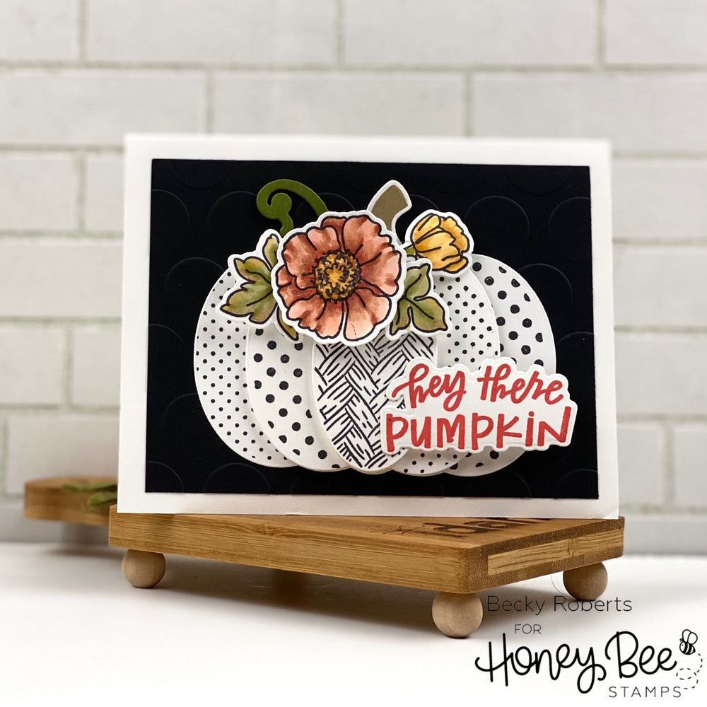 Patchwork Pumpkin - Honey Cuts - Coordinating Dies - Honey Bee Stamps