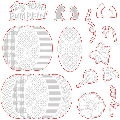 Patchwork Pumpkin - Honey Cuts - Coordinating Dies - Honey Bee Stamps