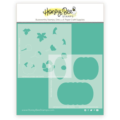 Patchwork Pumpkin - Set of 2 - 6x6" Coordinating Stencils - Honey Bee Stamps