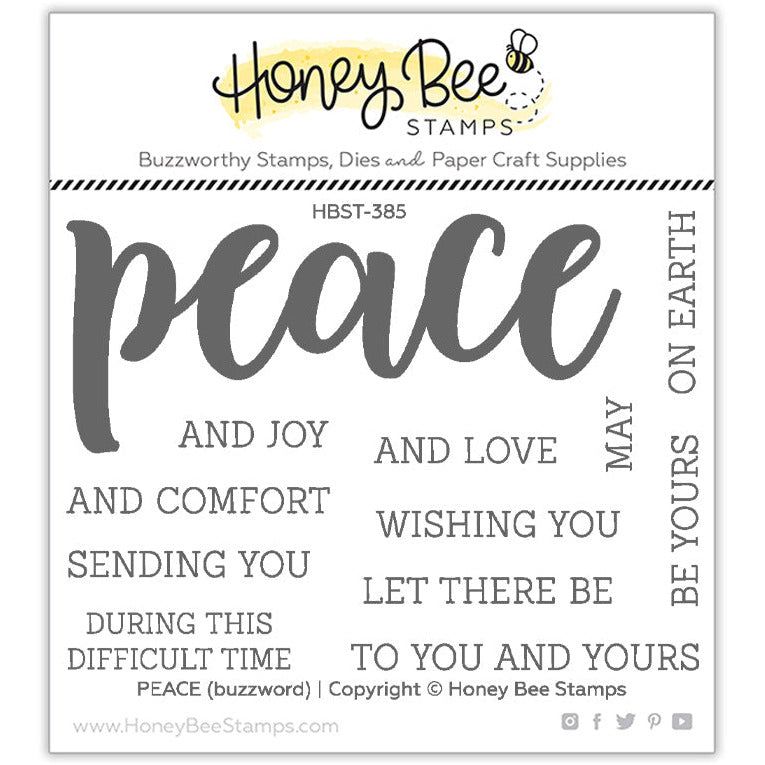 Peace - 3x4 Stamp Set - Honey Bee Stamps