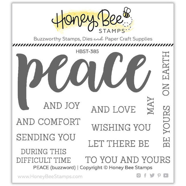 Peace - 3x4 Stamp Set - Honey Bee Stamps