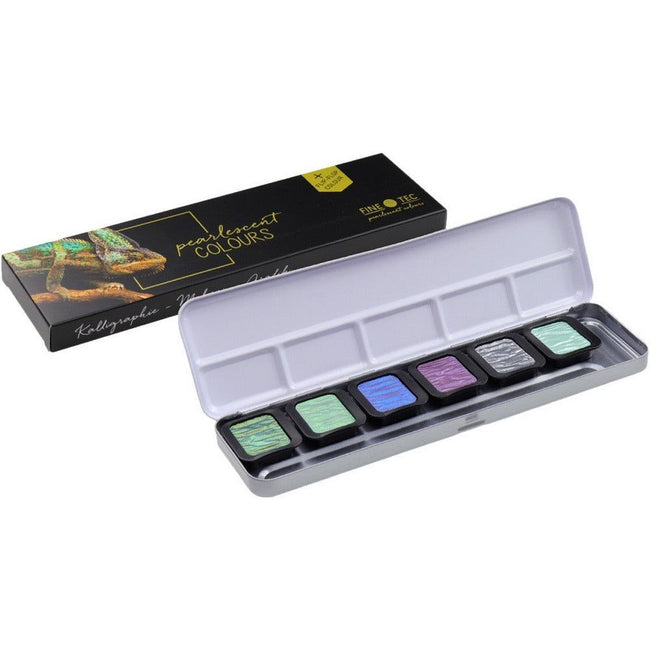 Pearlescent Colors by FINETEC - Cool - 6 pan set