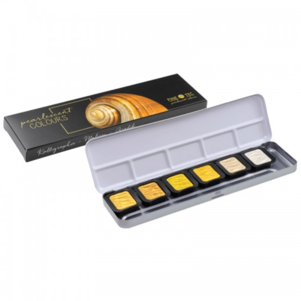 Pearlescent Water Colors by FINETEC - Classic - 6 pan set - Honey Bee Stamps