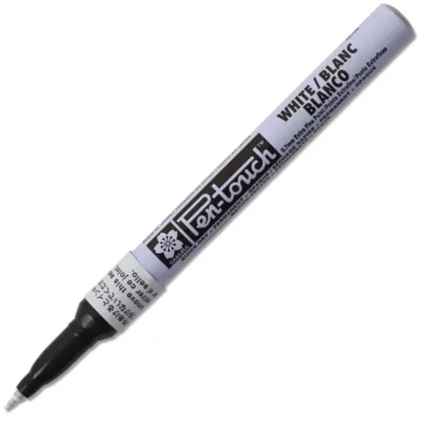 Pen - Touch Paint Marker - Permanent Opaque White .7mm Extra Fine Tip Paint Pen - Honey Bee Stamps