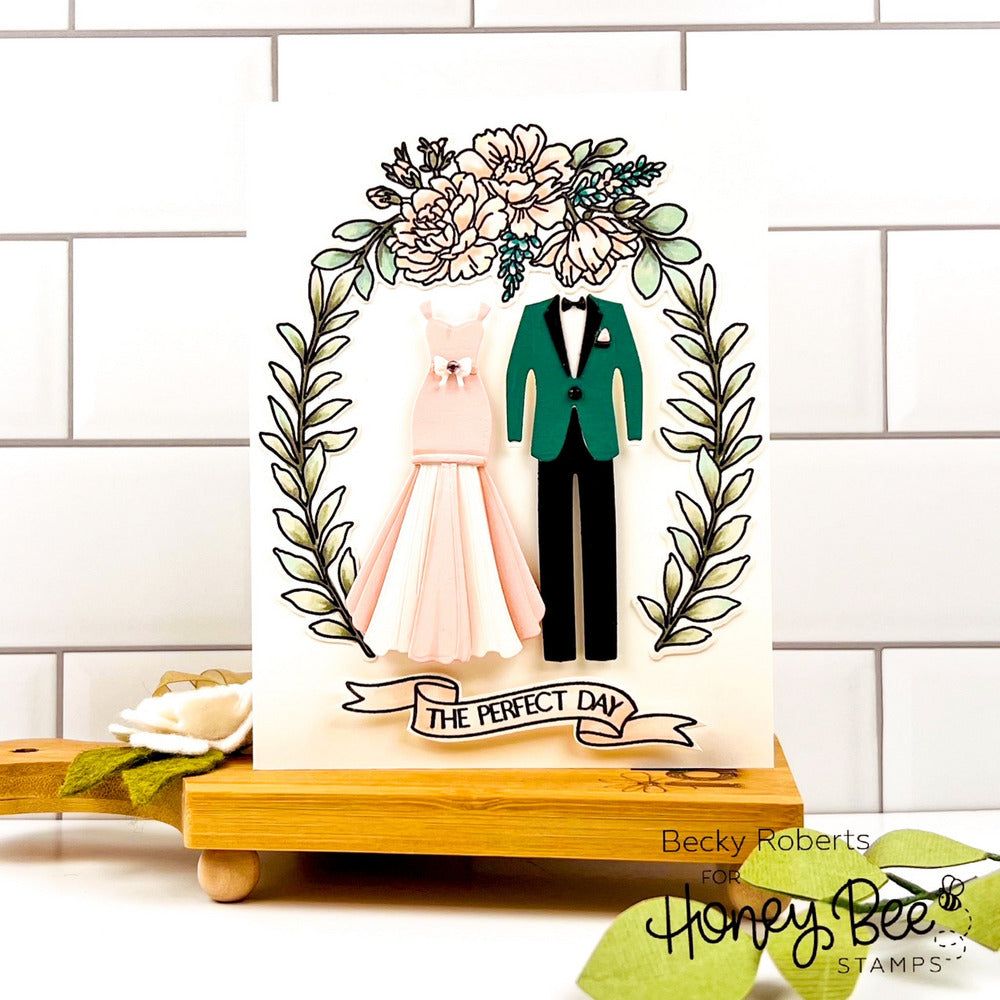 Perfect Day - 6x8 Photopolymer Stamp Set - Retiring - Honey Bee Stamps