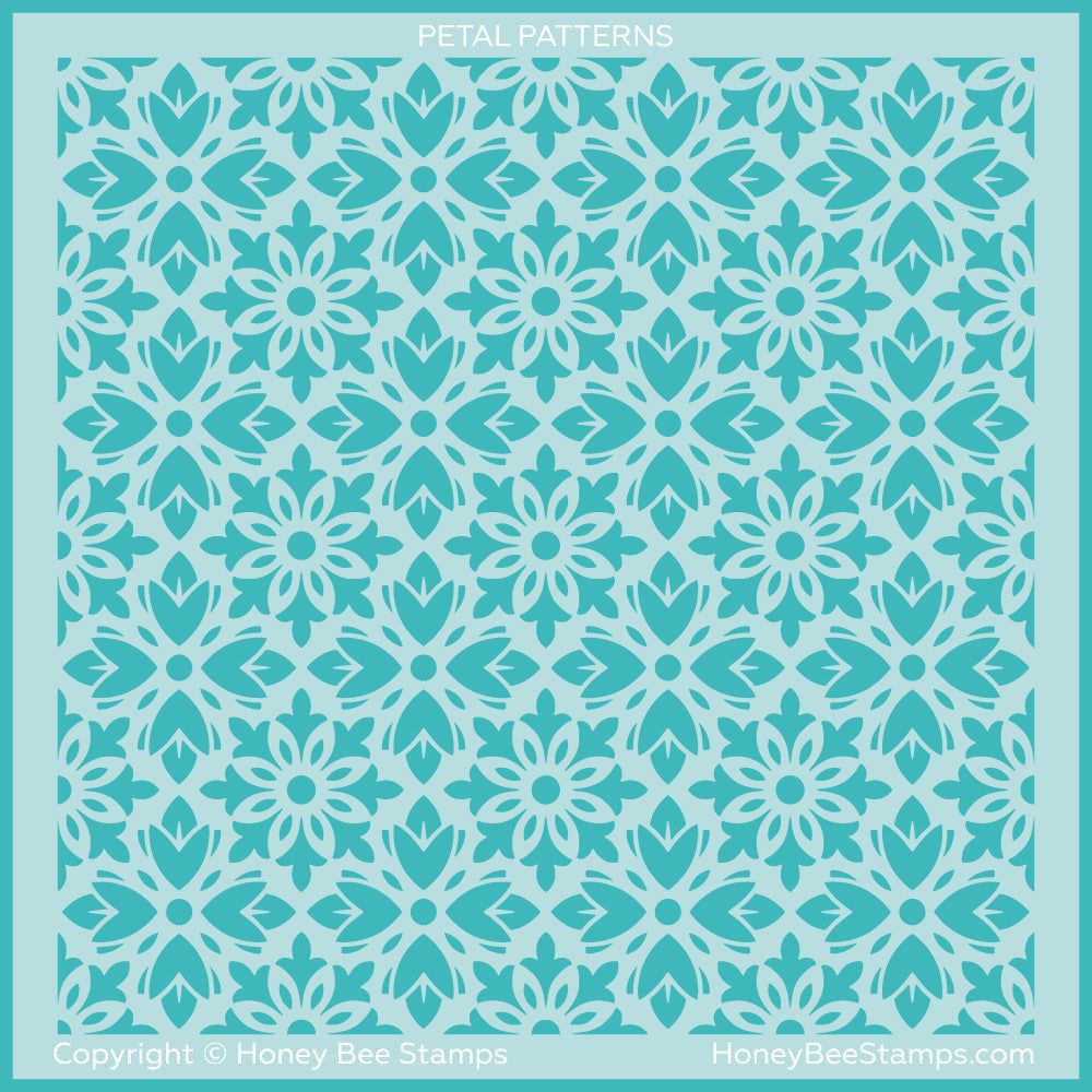 Petal Patterns - 6"x6" Background Stencil - Honey Bee Stamps
