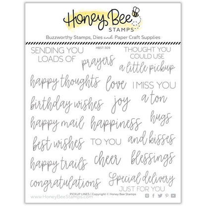 Pickup Lines - 6x6 Photopolymer Stamp Set - Honey Bee Stamps
