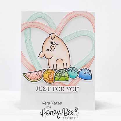 Pierced XOXO Hearts - Honey Cuts - Stand - Alone Dies - Retiring - Honey Bee Stamps