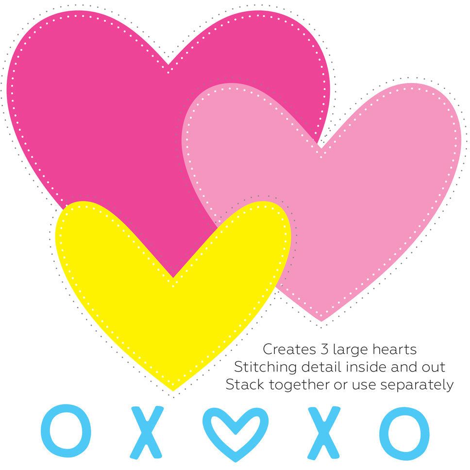 Pierced XOXO Hearts - Honey Cuts - Stand - Alone Dies - Retiring - Honey Bee Stamps