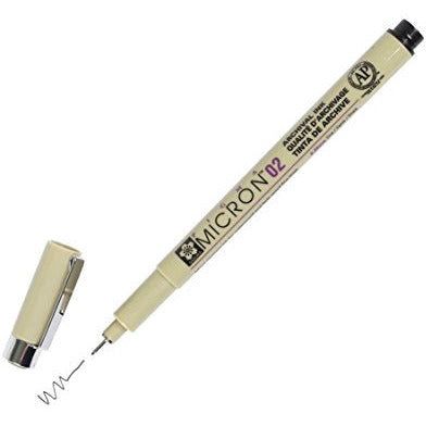 Pigma Micron Pen 02 - Black 0.3mm - Honey Bee Stamps