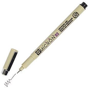Pigma Micron Pen 03 - Black 0.35mm - Honey Bee Stamps