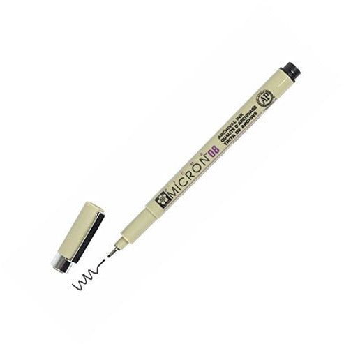 Pigma Micron Pen 08 - Black 0.5mm - Honey Bee Stamps