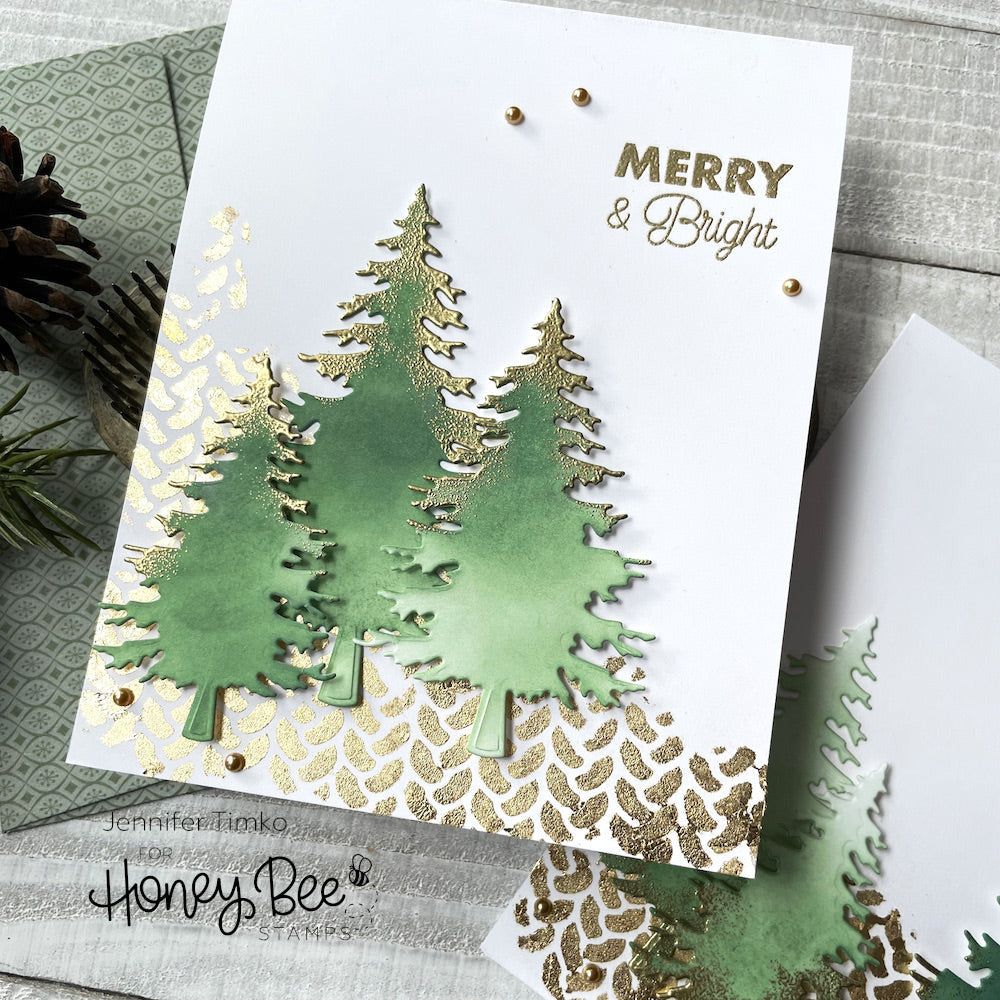 Pine Trees - Honey Cuts - Honey Bee Stamps