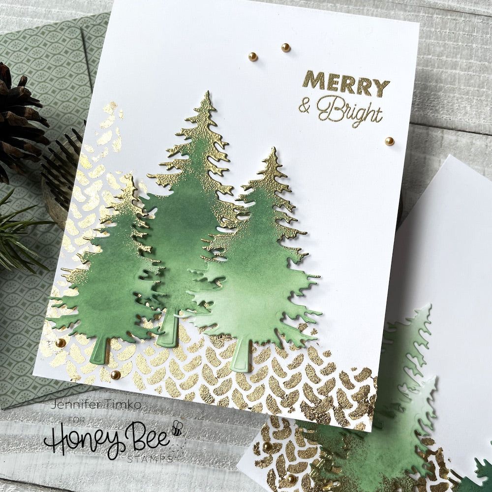 Pine Trees - Honey Cuts - Stand - Alone Dies - Honey Bee Stamps