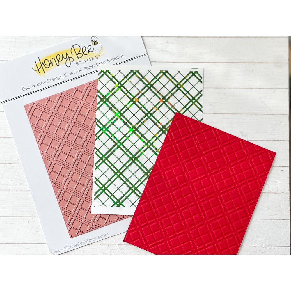 Plaid A2 - Hot Foil and Letter Press Plate - Retiring - Honey Bee Stamps