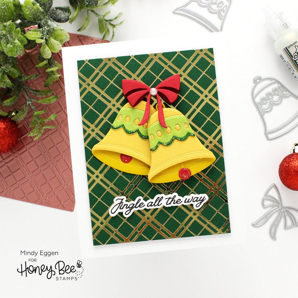 Plaid A2 - Hot Foil and Letter Press Plate - Retiring - Honey Bee Stamps