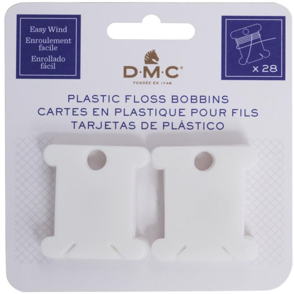 Plastic Embroidery Floss Bobbins by DMC 28 pack - Honey Bee Stamps
