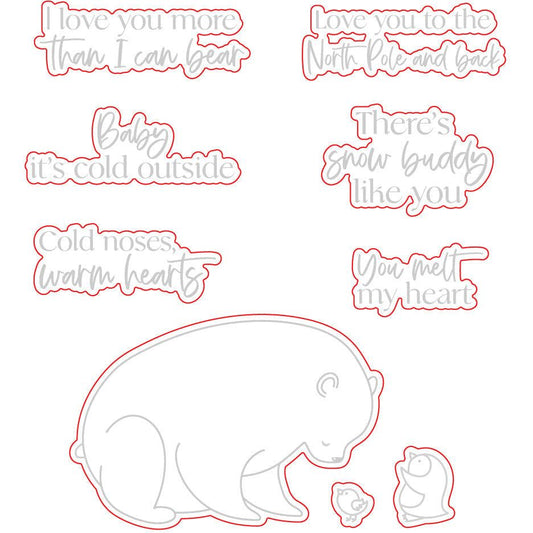 Polar Pals - Honey Cuts - Coordinating Dies - Honey Bee Stamps