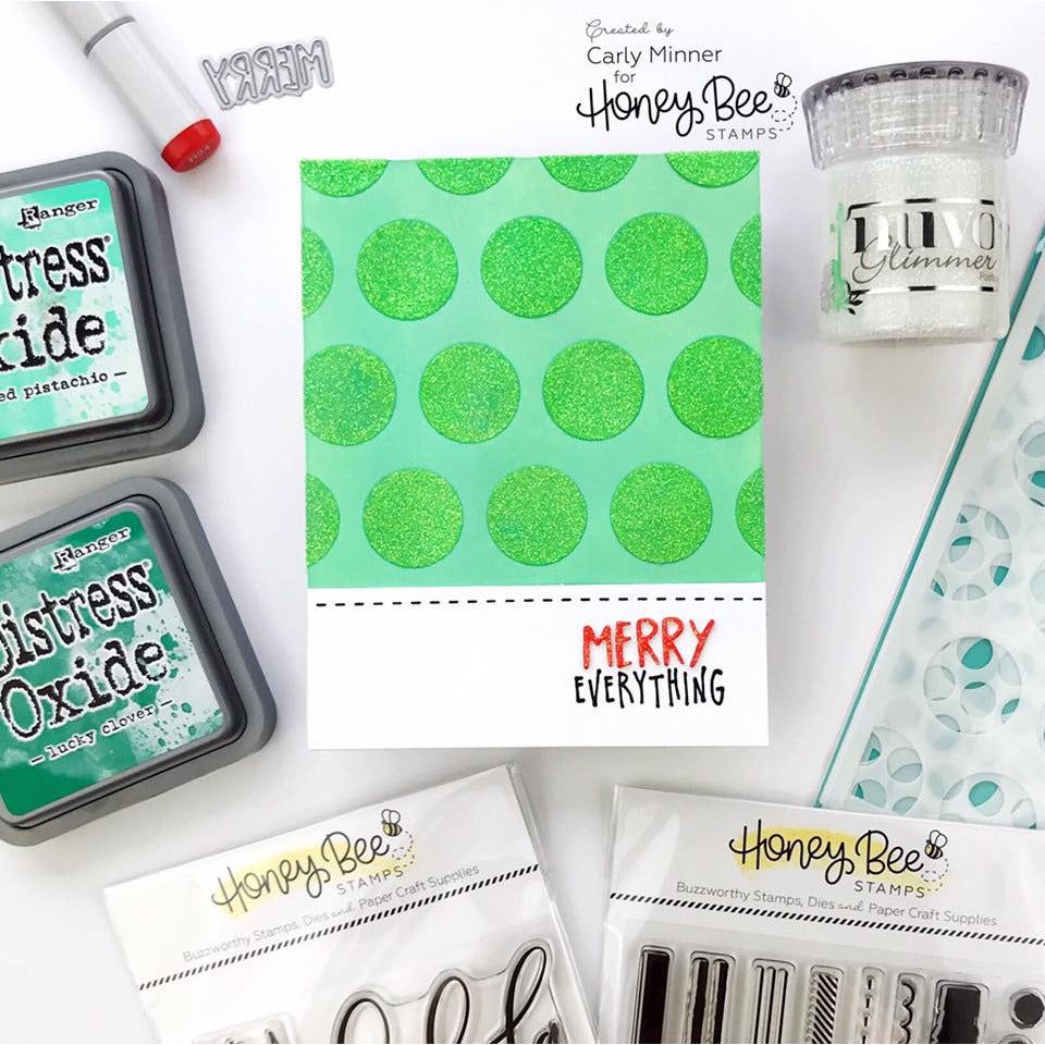 Polka Dot - Set of 4 - 6"x6" Background Stencils - Retiring - Honey Bee Stamps