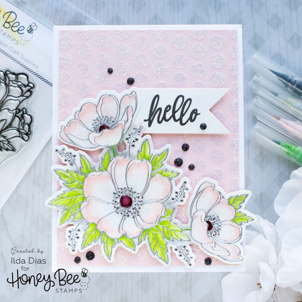 Polka Dot - Set of 4 - 6"x6" Background Stencils - Retiring - Honey Bee Stamps