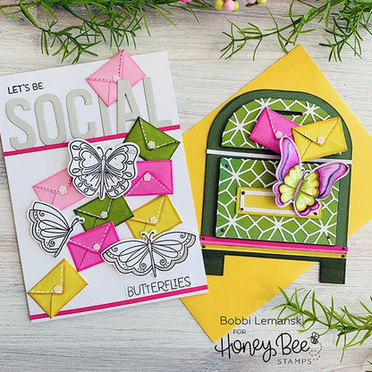 Post Box Card Base - Honey Cuts - Coordinating Dies - Honey Bee Stamps