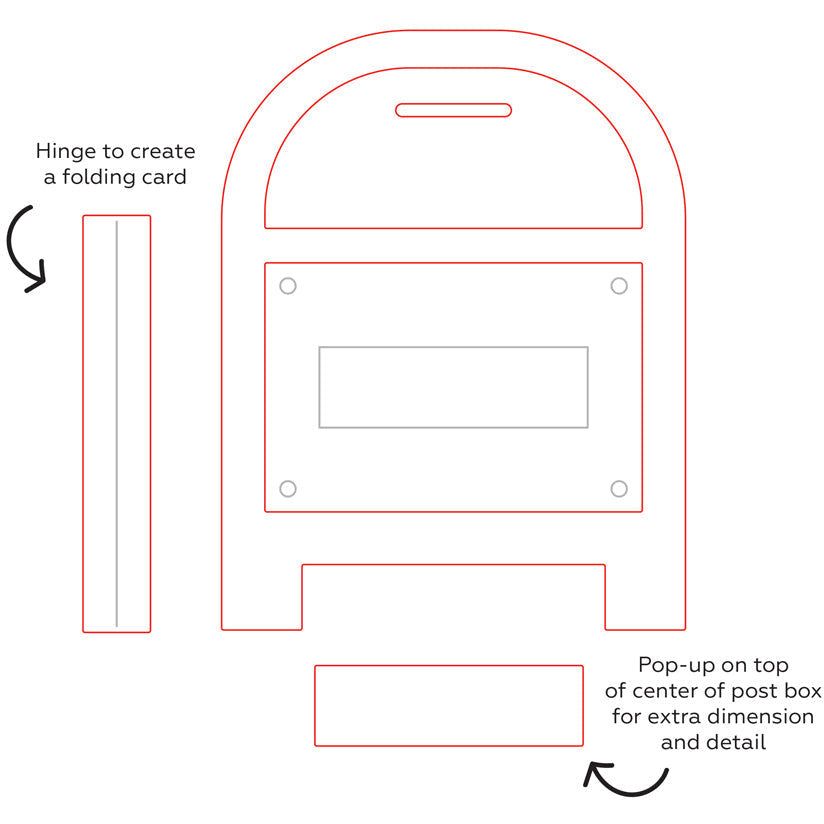 Post Box Card Base - Honey Cuts - Coordinating Dies - Honey Bee Stamps
