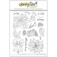 Pretty Poinsettias - 6x8 Stamp Set - Retiring - Honey Bee Stamps