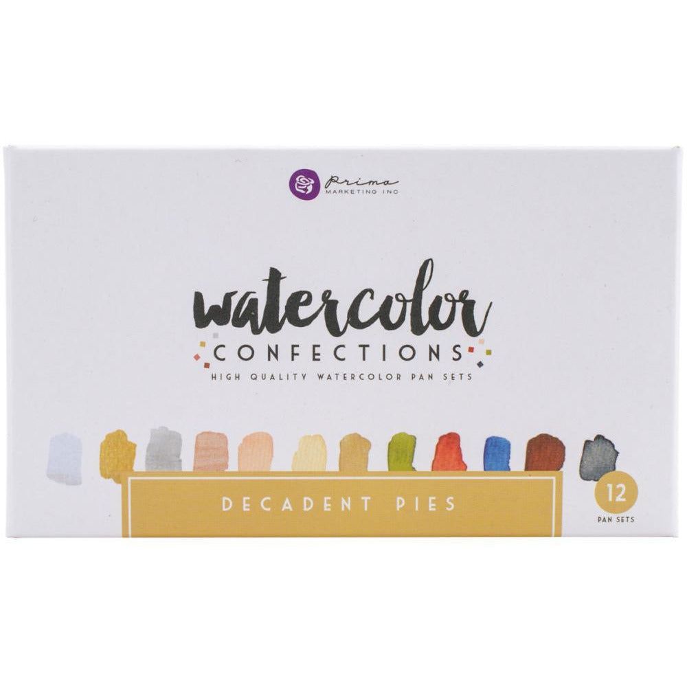 Prima Watercolor Confections - Decadent Pies 12 Pan Set - Honey Bee Stamps