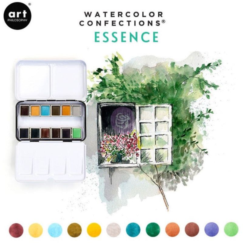 Prima Watercolor Confections - Essence 12 Pan Set - Honey Bee Stamps