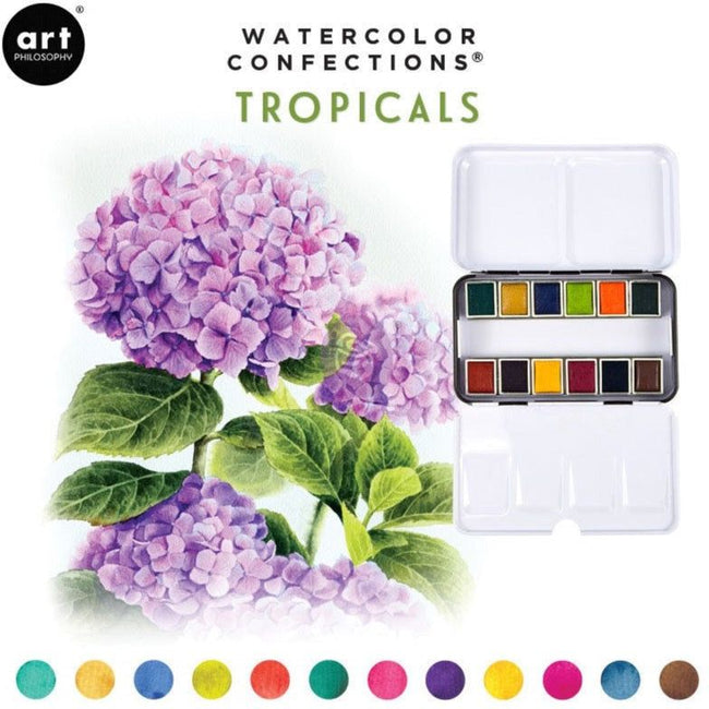 Prima Watercolor Confections - Tropicals 12/Pkg - Honey Bee Stamps