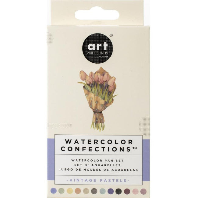 Prima Watercolor Confections - Vintage Pastels 12/Pkg - Honey Bee Stamps