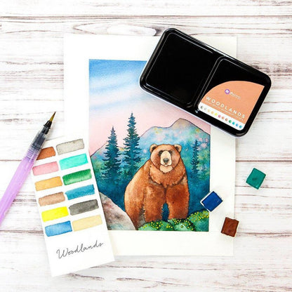 Prima Watercolor Confections - Woodlands 12 Pan Set - Honey Bee Stamps