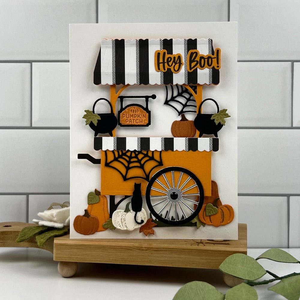 Pumpkin Spice Market Cart Add - On - Honey Cuts - Stand - Alone Dies - Honey Bee Stamps