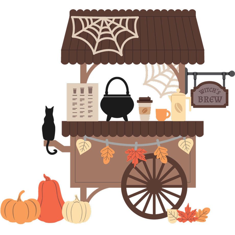 Pumpkin Spice Market Cart Add - On - Honey Cuts - Stand - Alone Dies - Honey Bee Stamps